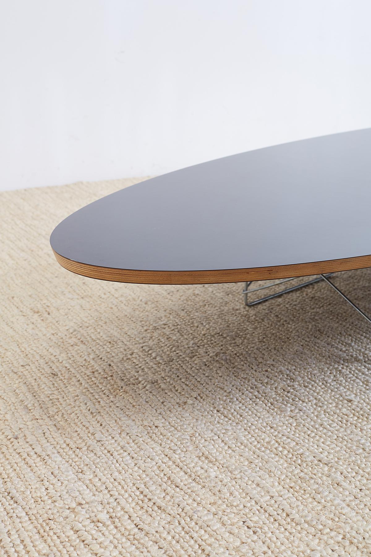 Eames for Herman Miller Black Elliptical Surfboard Table 2