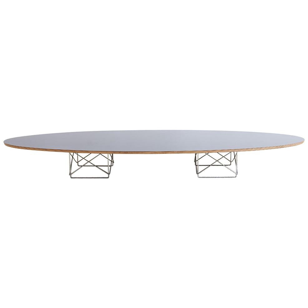 Eames for Herman Miller Black Elliptical Surfboard Table