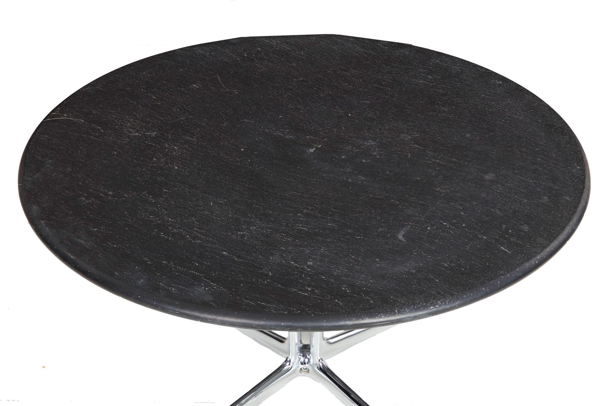 Table basse La Fonda en ardoise noire et chrome Eames pour Herman Miller Bon état - En vente à Shippensburg, PA