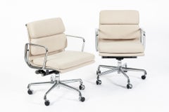 Eames for Herman Miller Cream Tan Office Chairs in Schumacher VEGAN Suede