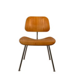 Eames for Herman Miller DCM Plywood and Chrome Chair Mid Century Modern