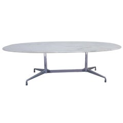 8FT Eames for Herman Miller Executive Series Marble-Top Chrome Base Table