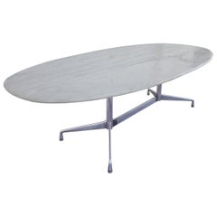 Table à base chromée à plateau en marbre 8FT Eames pour Herman Miller Executive Series