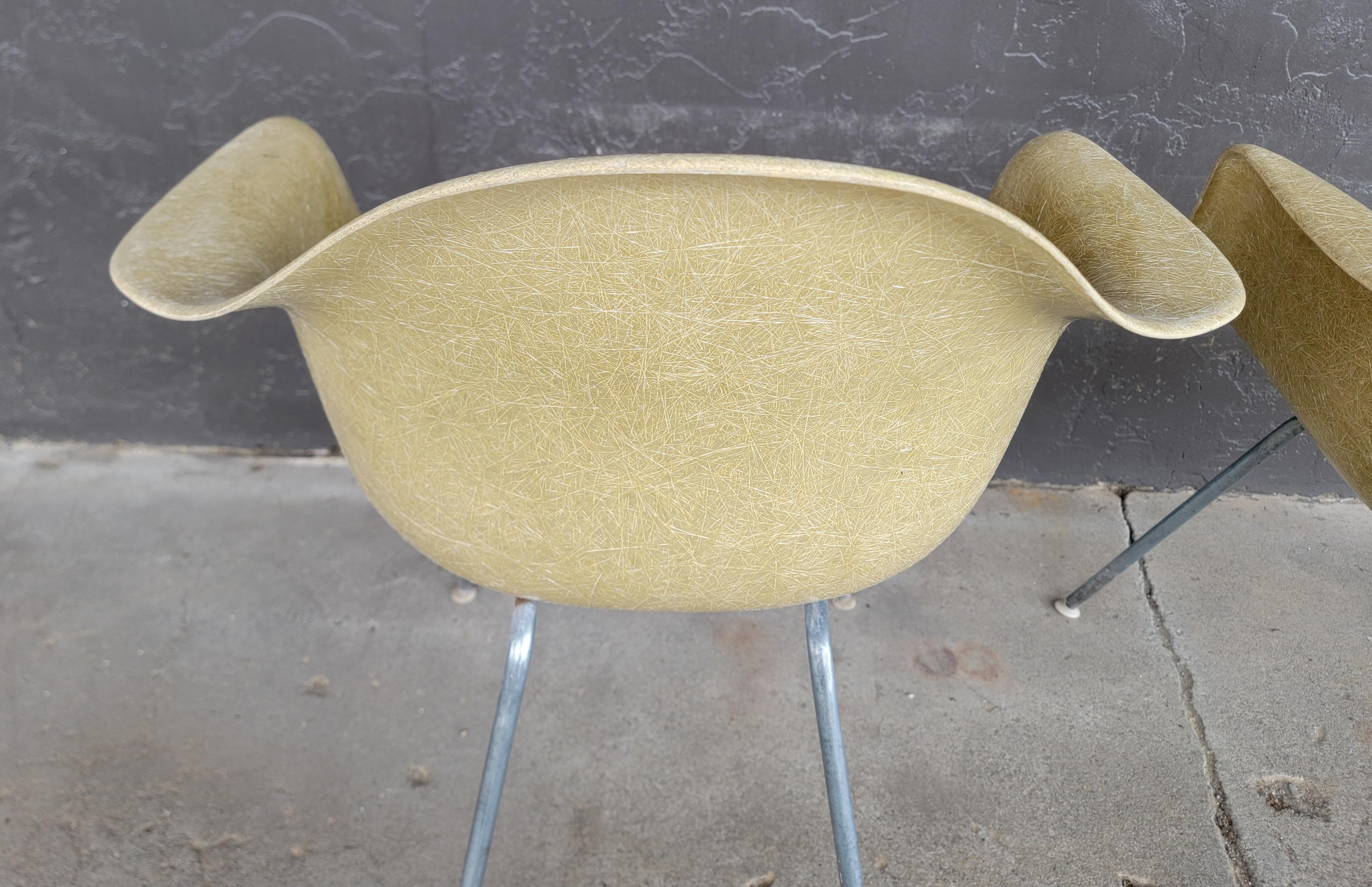 Eames Fiberglass Armchairs Herman Miller Circa. 1960's A Pair For Sale 5