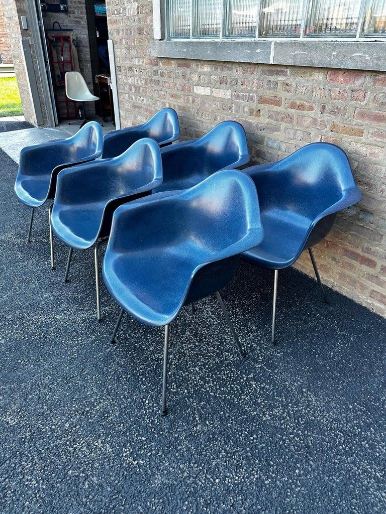 Mid-Century Modern Eames for Herman Miller Fiberglass Shell Armchair For Sale