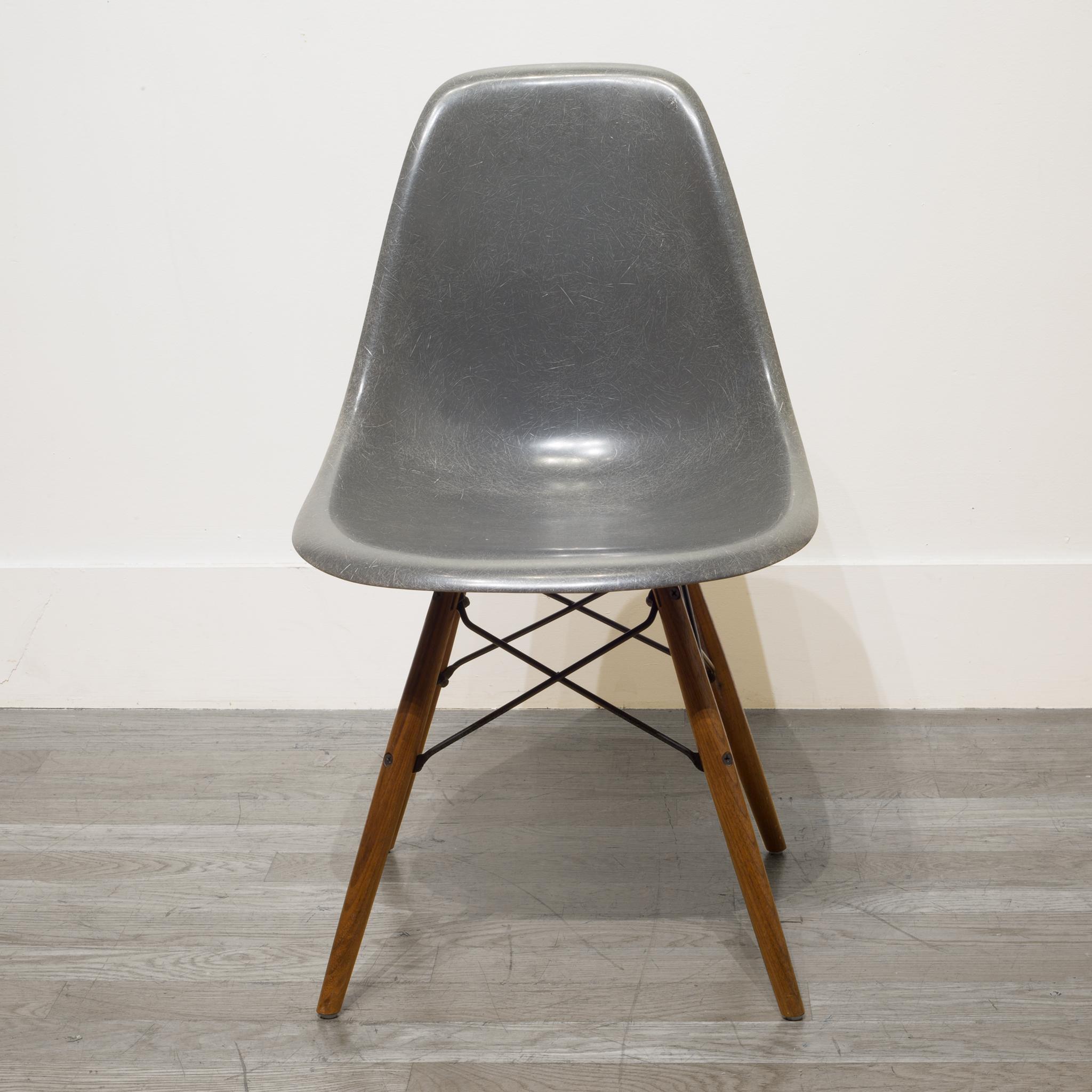 Greige Multiple Authentic Herman Miller Shell Chair Eames Fiberglass Chair