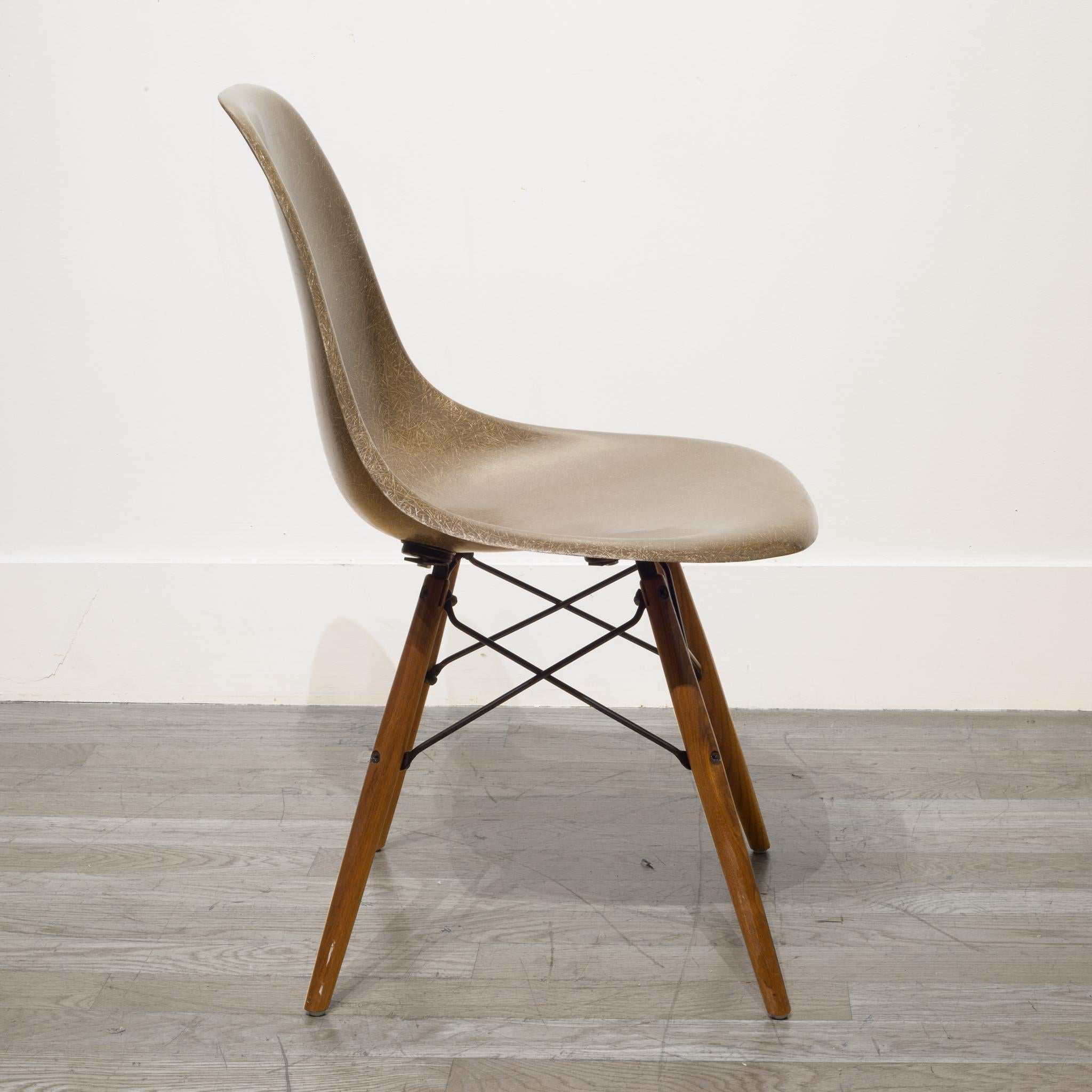 Eames for Herman Miller Fiberglass Shell Chair in Brown, circa 1950s In Good Condition In San Francisco, CA