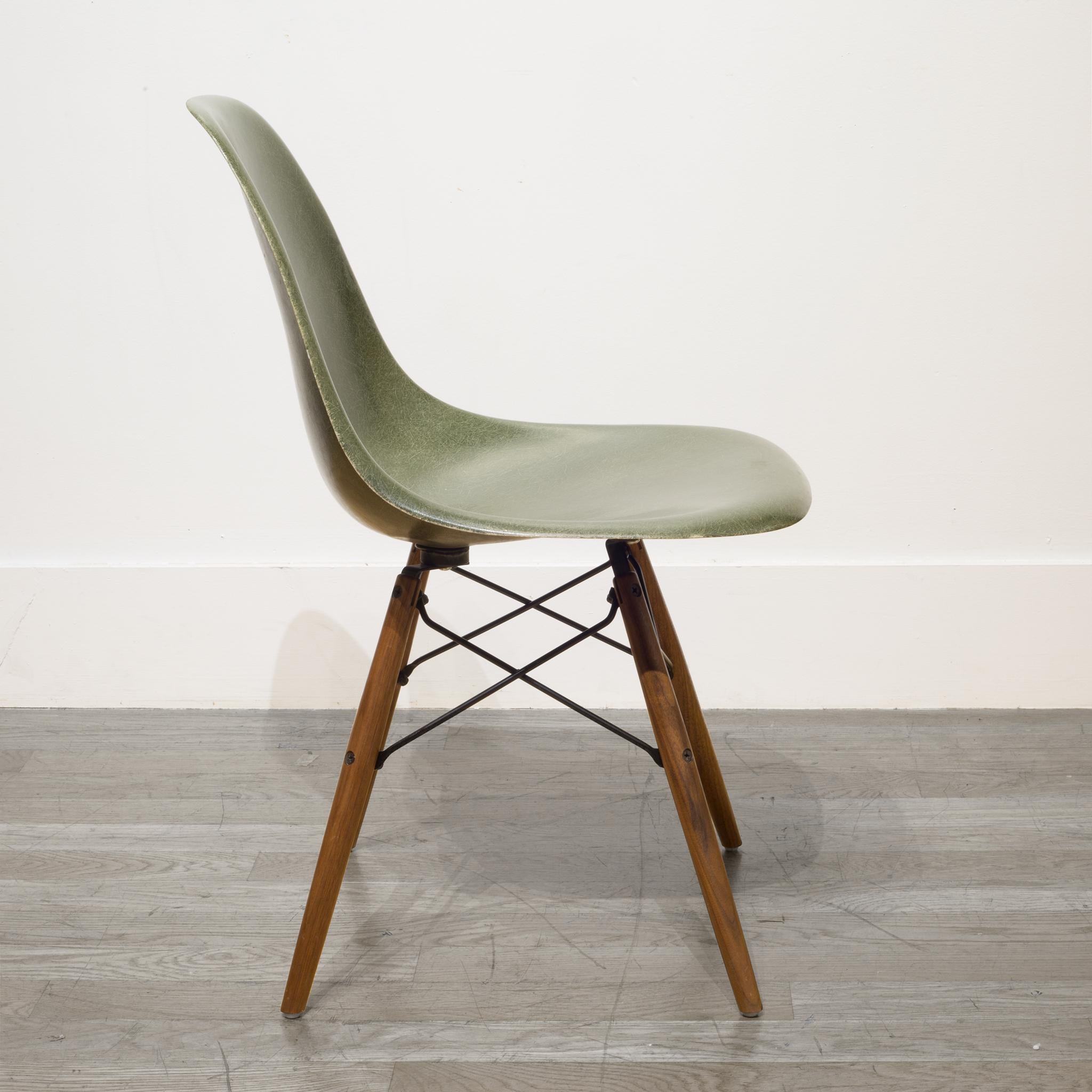 Eames for Herman Miller Fiberglass Shell Chair in Sea Foam Green , c. 1958-1965 In Good Condition In San Francisco, CA