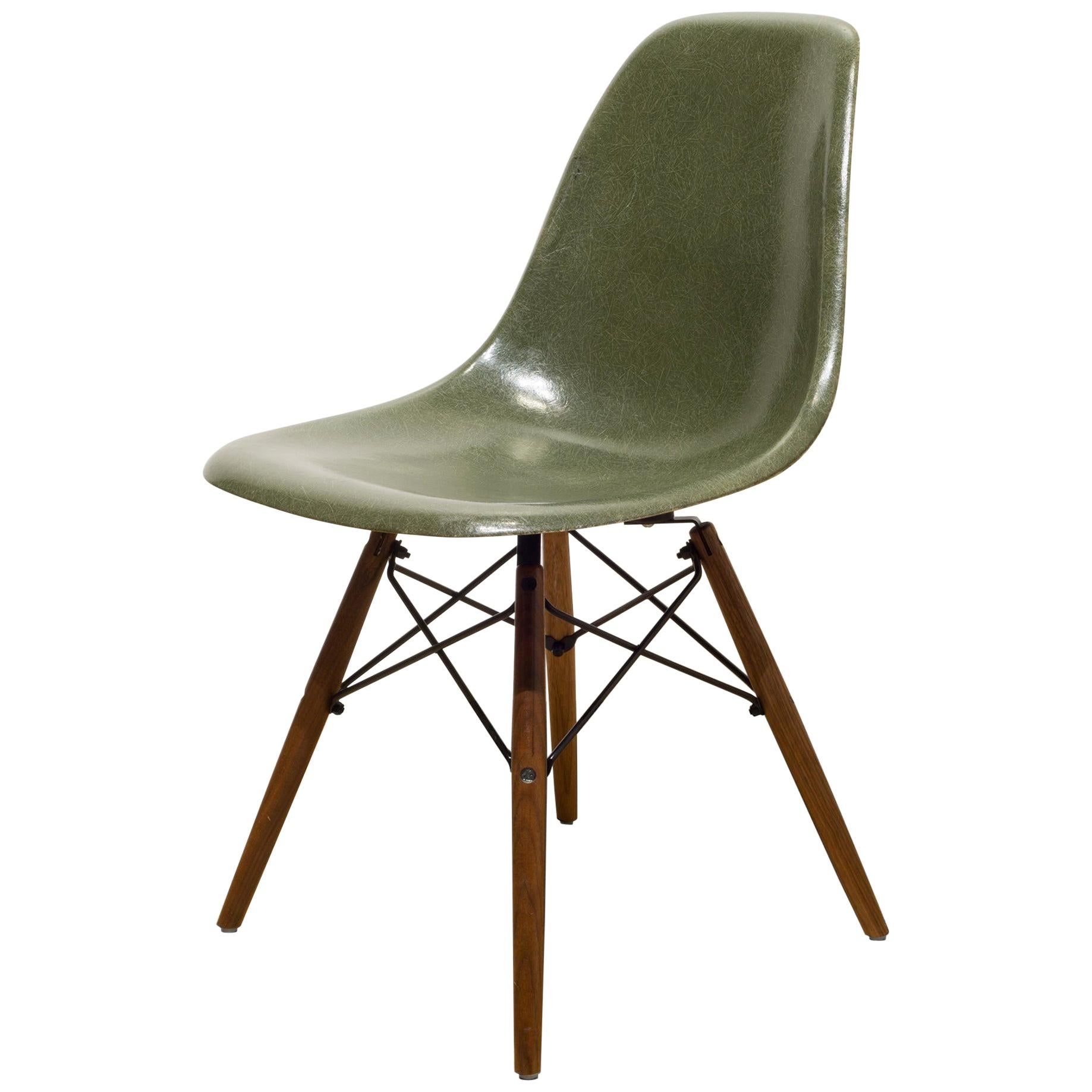 Eames for Herman Miller Fiberglass Shell Chair in Sea Foam Green , c. 1958-1965