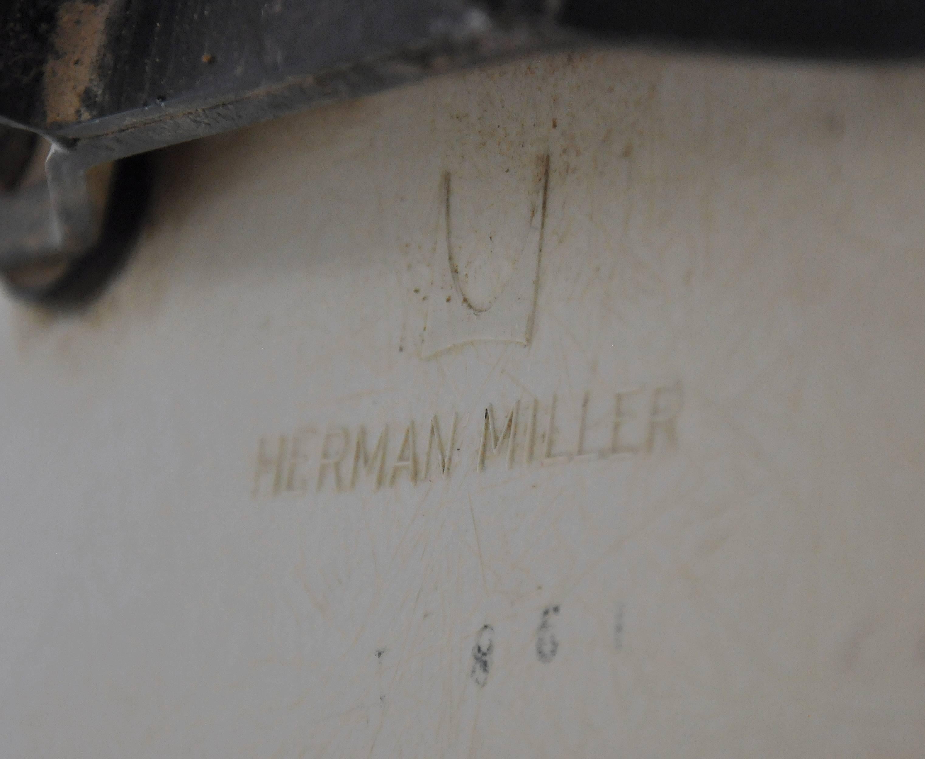 Eames Herman Miller Fiberglass Rolling Shell Chair Alexander Girard Style Fabric 7