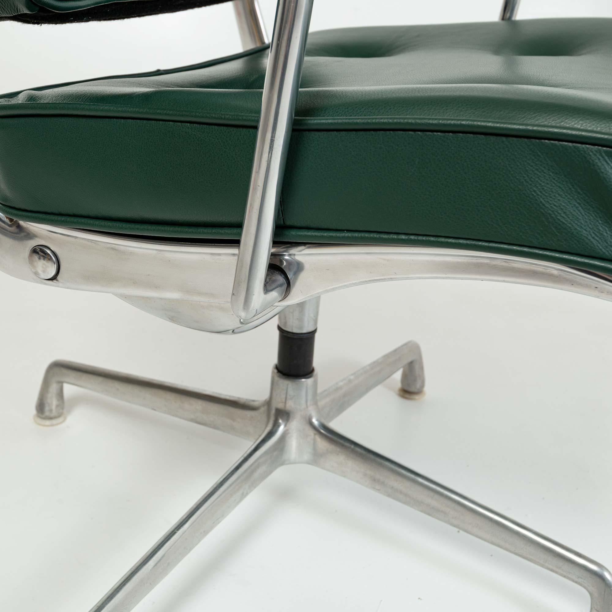 Eames for Herman Miller Intermediate Chair ES102 in Forest Green Leather 3