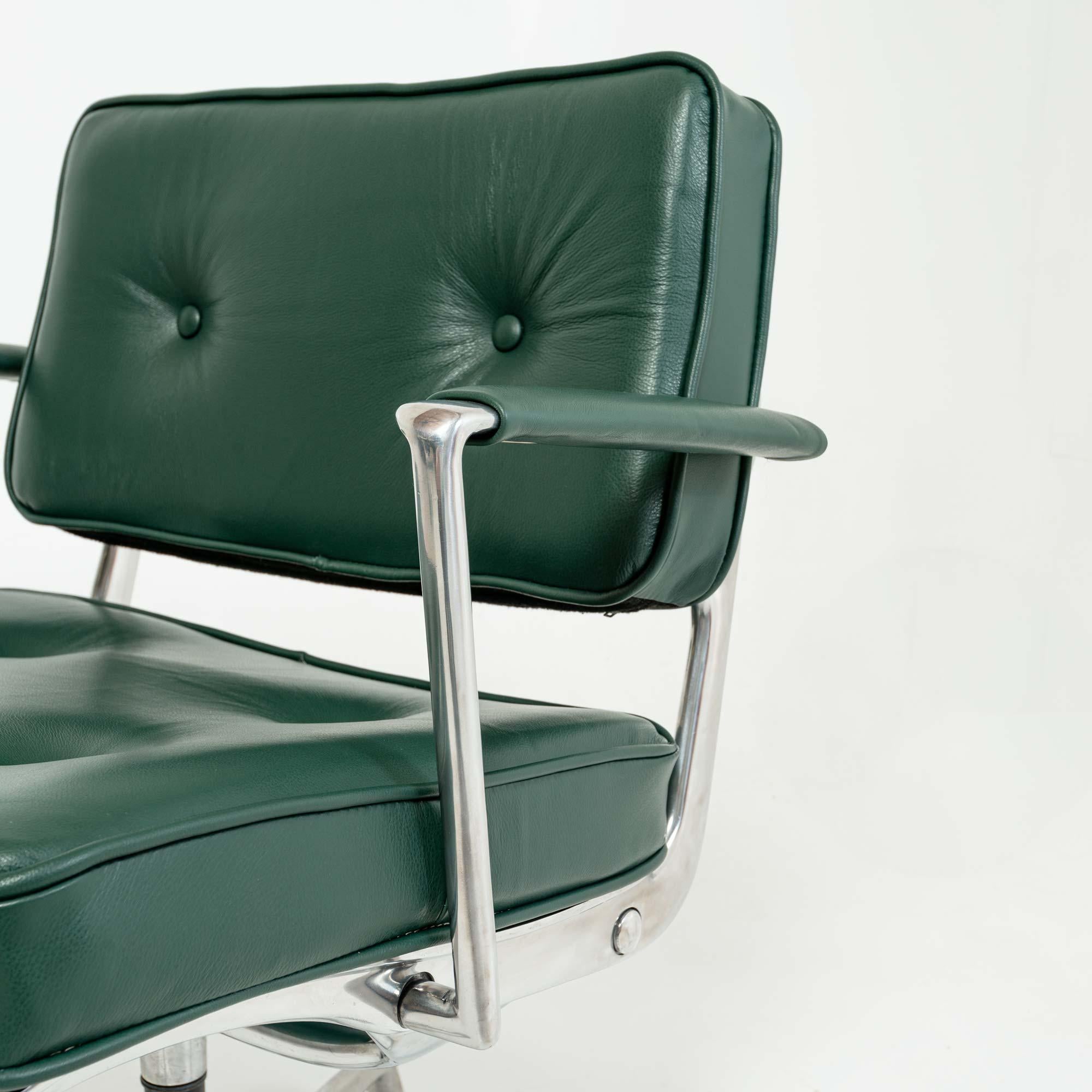 Eames for Herman Miller Intermediate Chair ES102 in Forest Green Leather 5