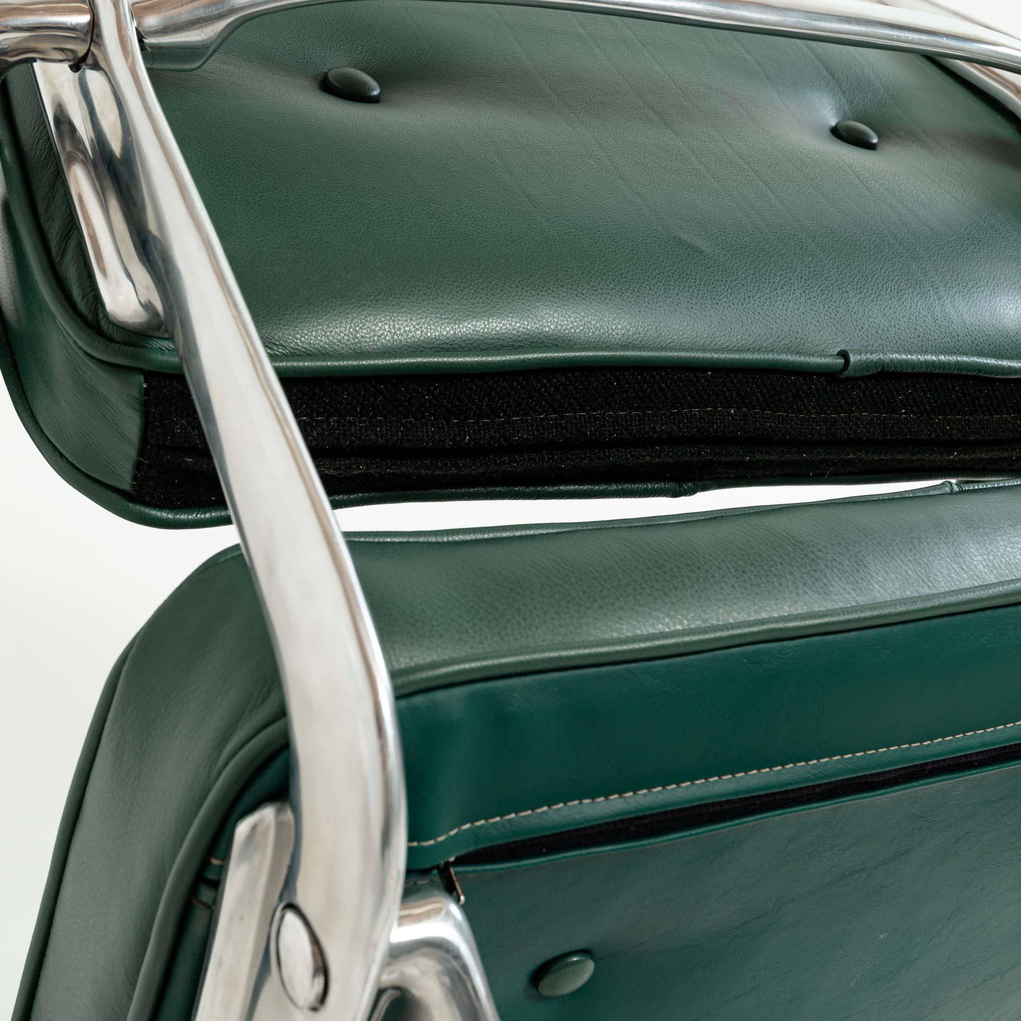Eames for Herman Miller Intermediate Chair ES102 in Forest Green Leather 6
