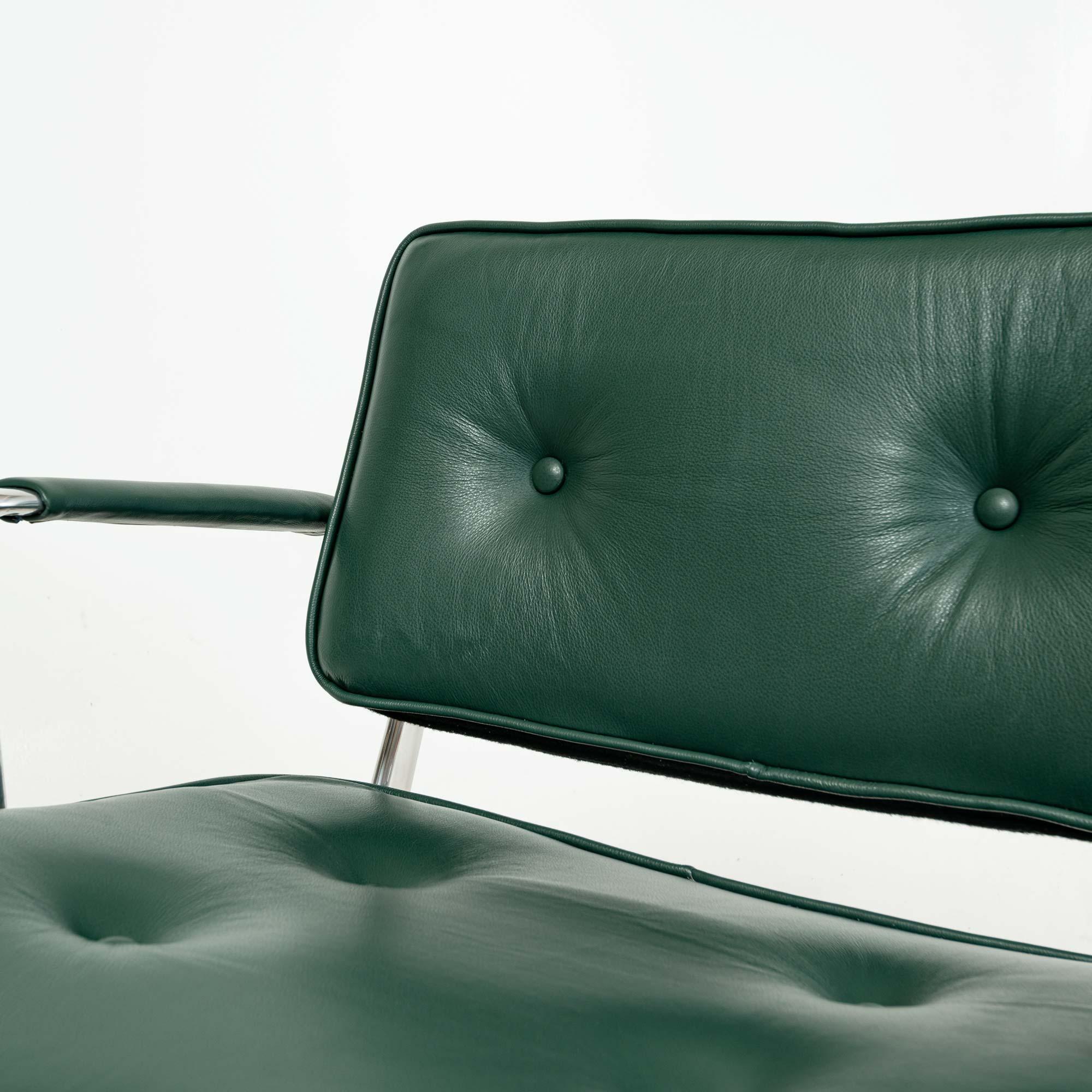 Mid-20th Century Eames for Herman Miller Intermediate Chair ES102 in Forest Green Leather