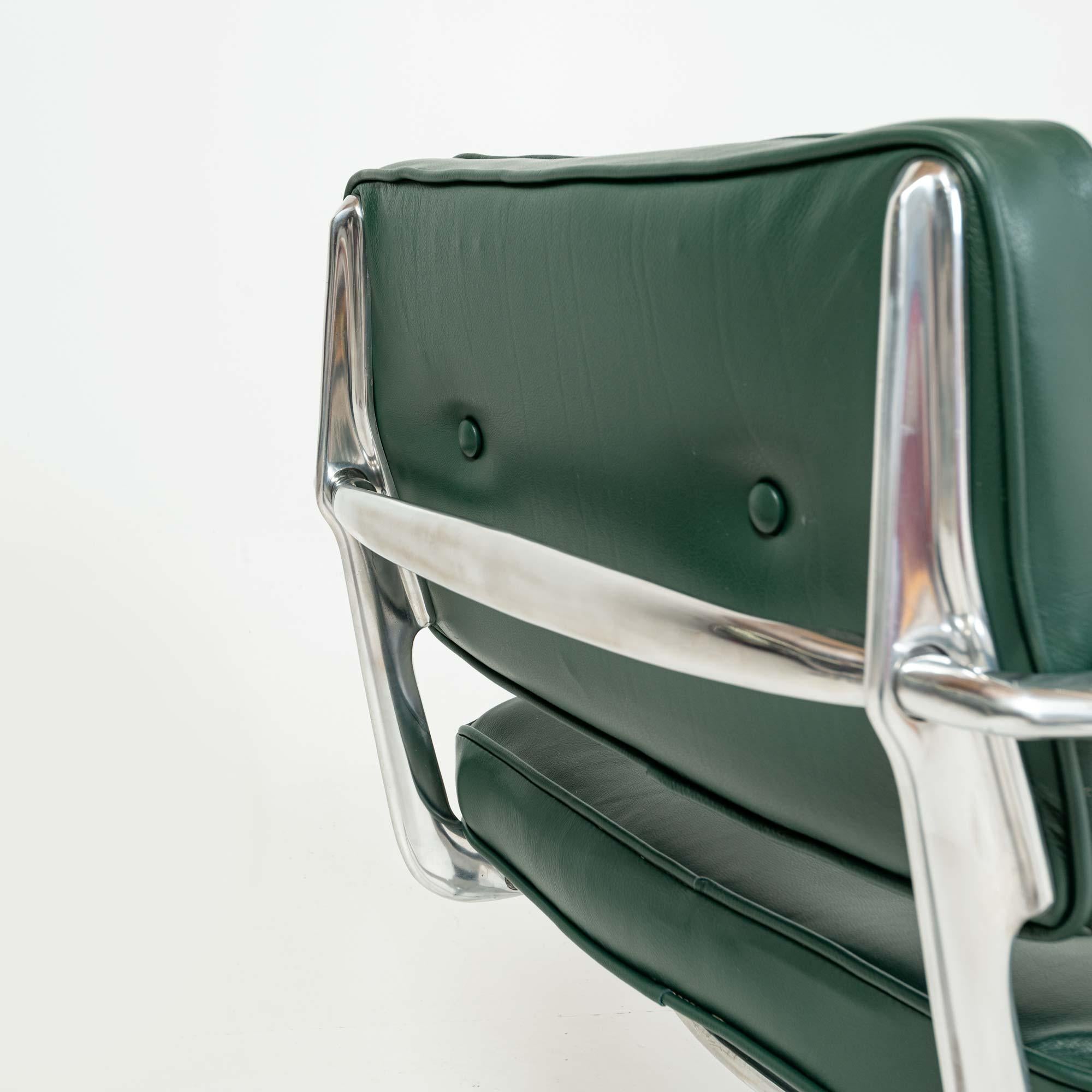 Eames for Herman Miller Intermediate Chair ES102 in Forest Green Leather 1