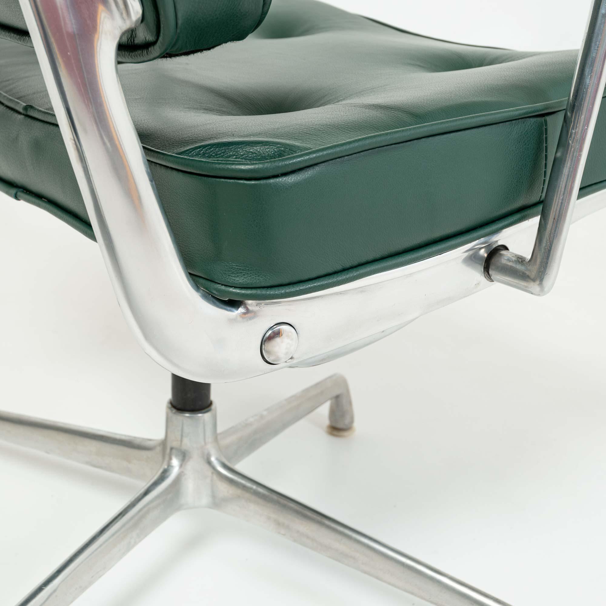 Eames for Herman Miller Intermediate Chair ES102 in Forest Green Leather 2