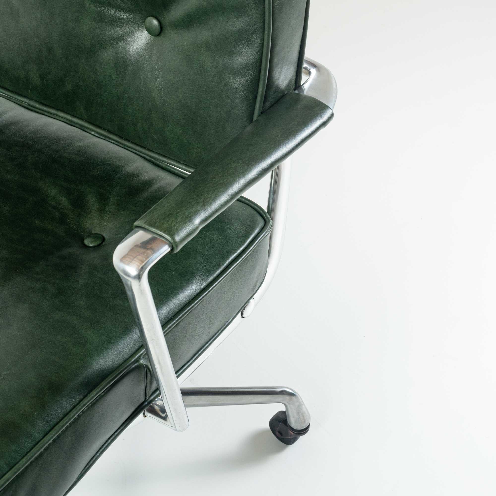 Mid-20th Century Eames for Herman Miller Intermediate Chair in British Racing Green Leather