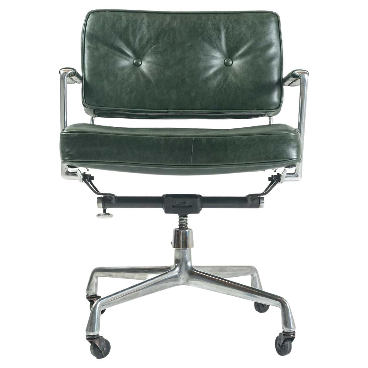 Eames for Herman Miller Intermediate Chair in British Racing Green Leather