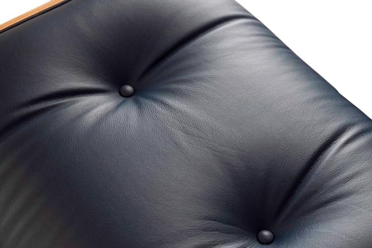 American Eames For Herman Miller Lounge Chair and Ottoman in Oiled Walnut and Leather