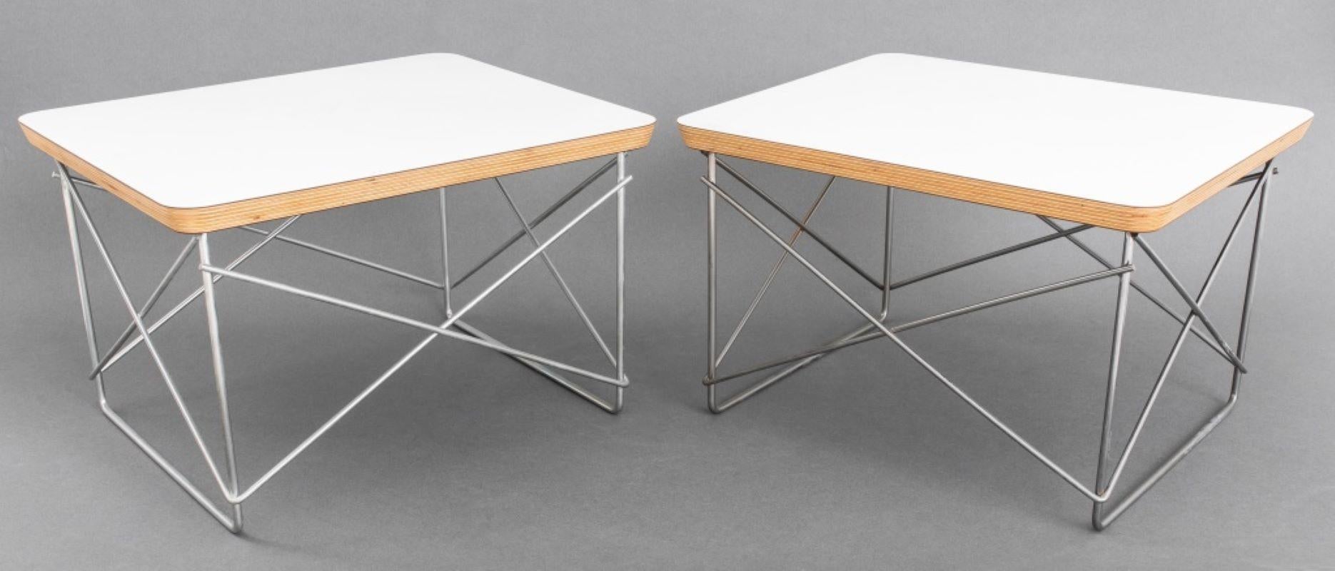 Modern Eames for Herman Miller LTR Side Tables, Pair