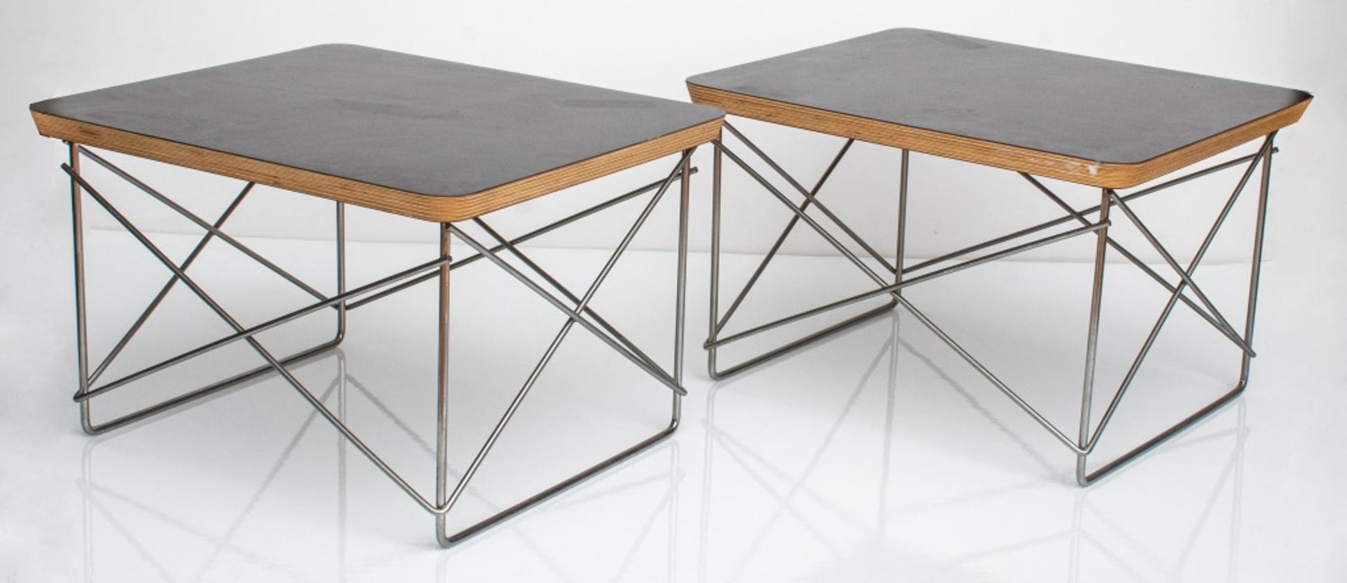 Modern Eames for Herman Miller LTR Side Tables, Pair