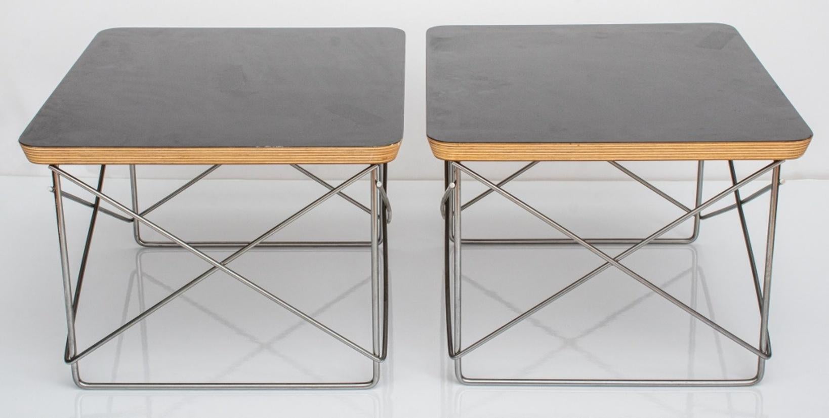 Contemporary Eames for Herman Miller LTR Side Tables, Pair