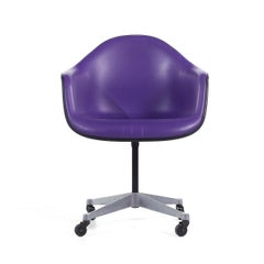 Eames for Herman Miller MCM Purple Padded Fiberglass Swivel Office Chair