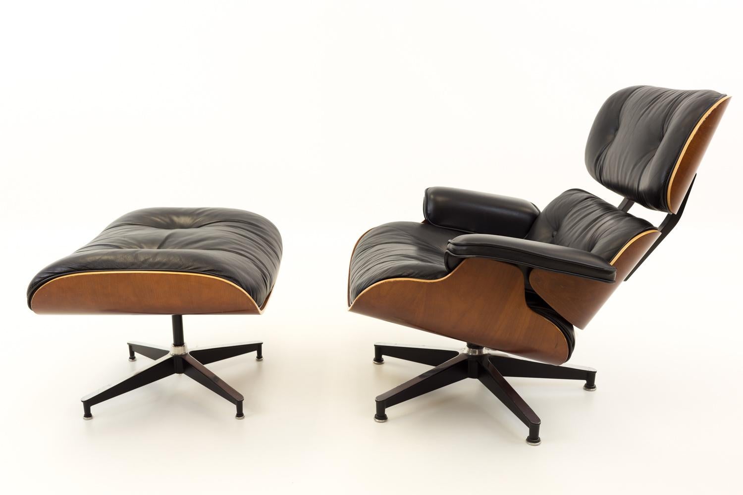 Late 20th Century Eames for Herman Miller Mid Century Lounge Chair in Cherry with Ottoman