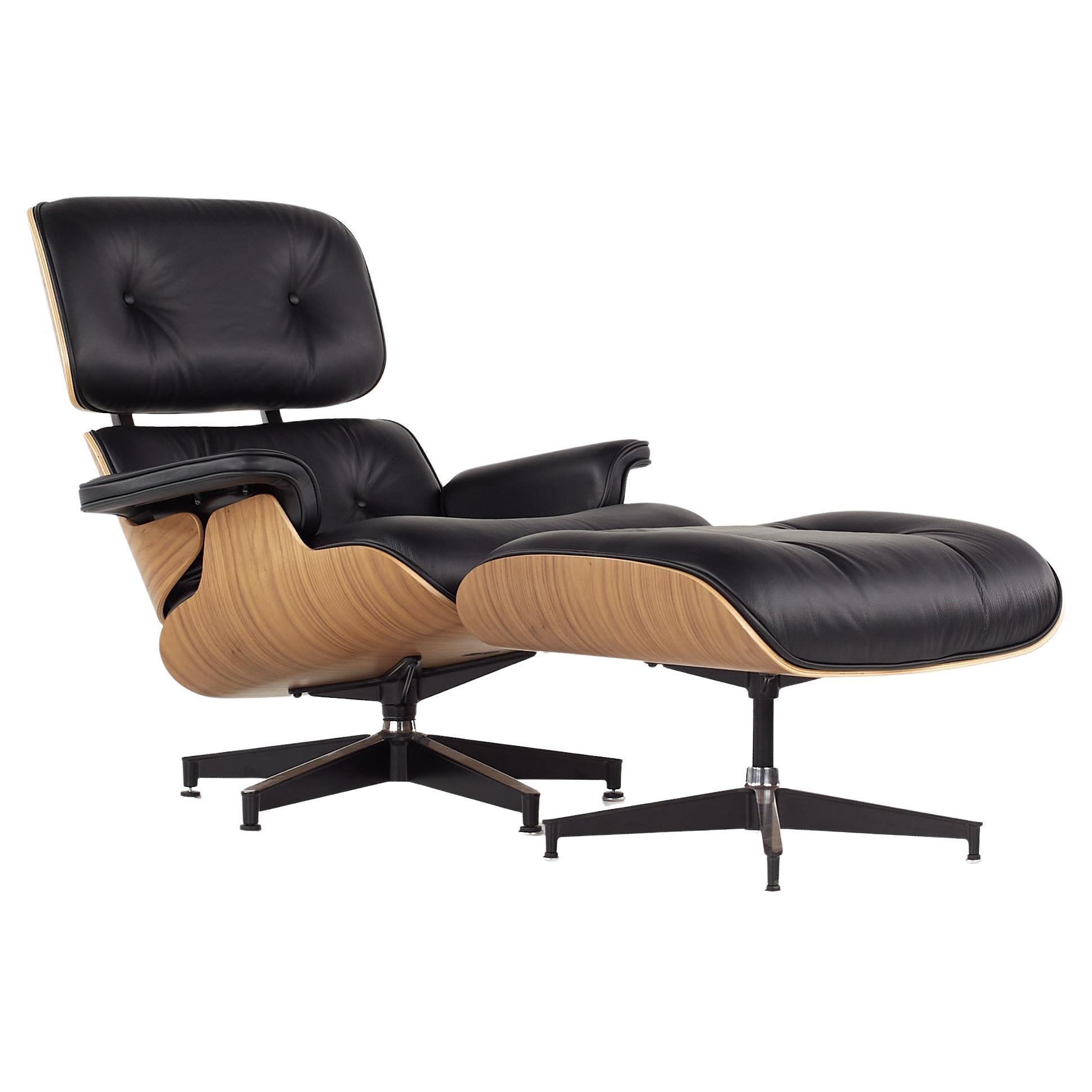 Eames for Herman Miller Mid Century Walnut Lounge Chair and Ottoman