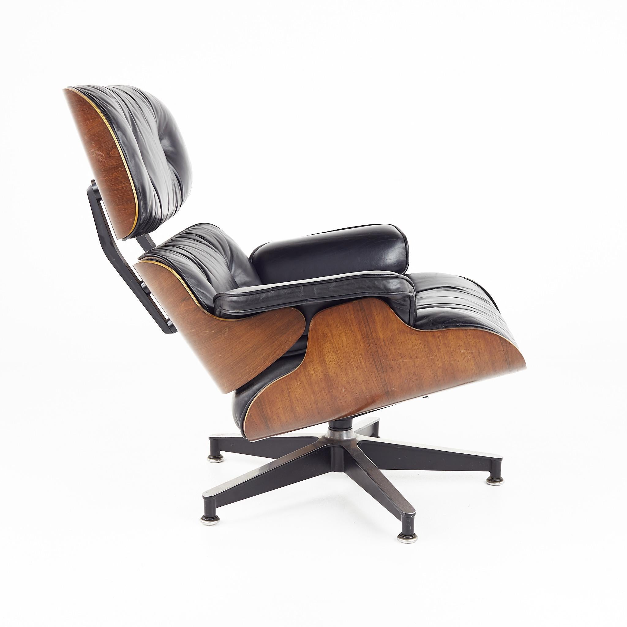 Eames for Herman Miller Mid Century Walnut Lounge Chair with Ottoman 5