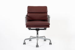 Eames for Herman Miller Red Leather Office Chair 2000s