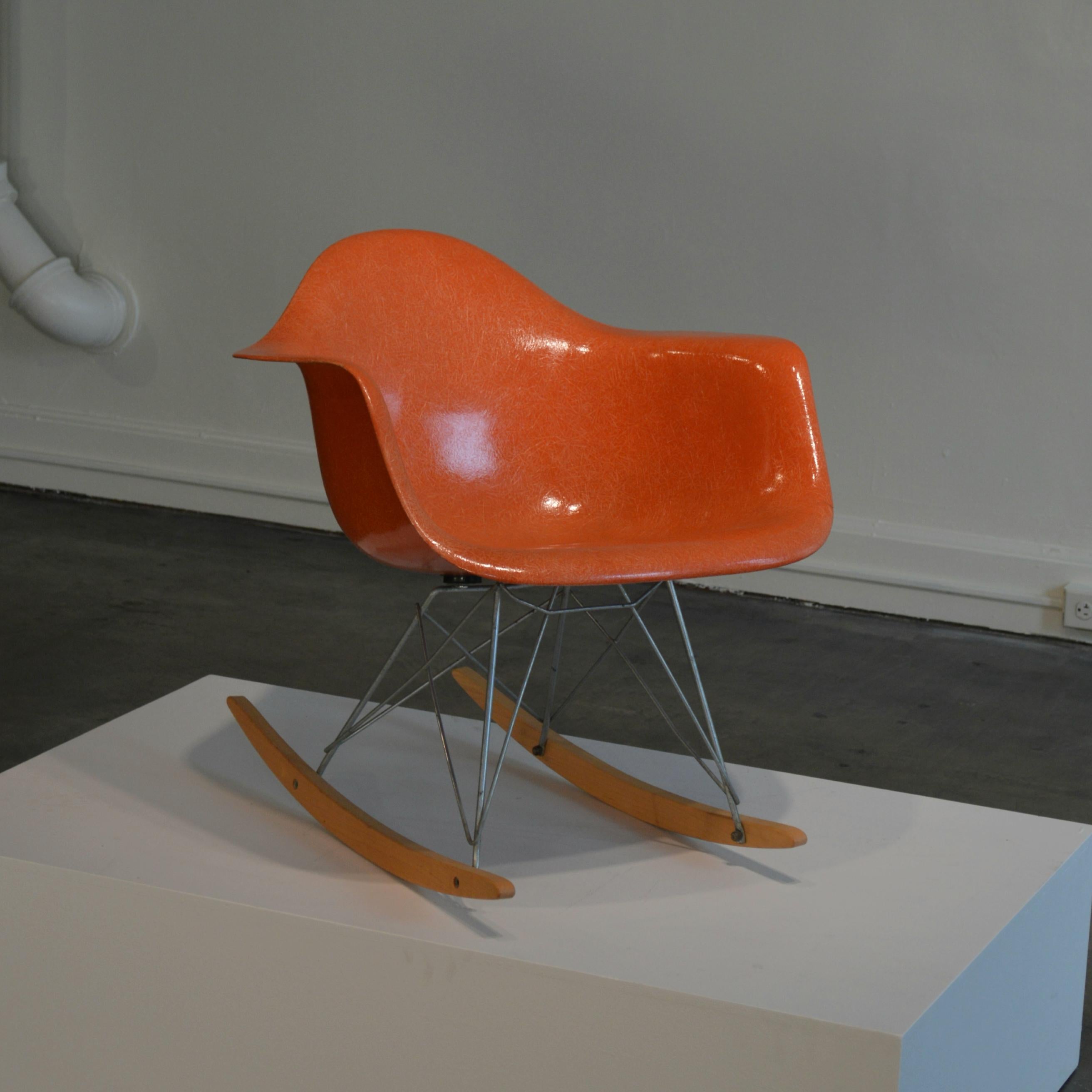 American Eames for Herman Miller Red Orange RAR Rocker