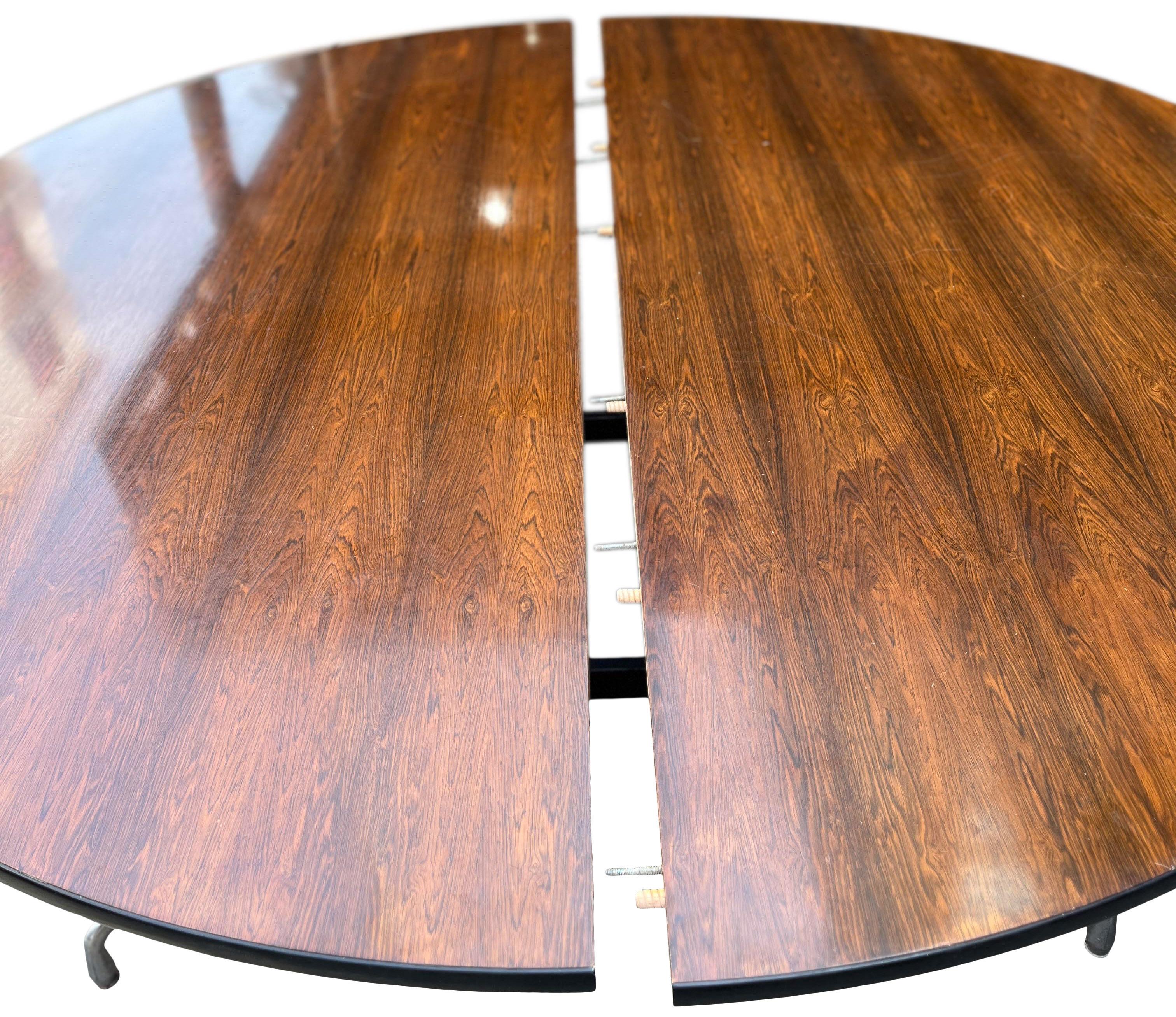 Eames for Herman Miller Round Seven Foot Conference Table in Rosewood For Sale 1