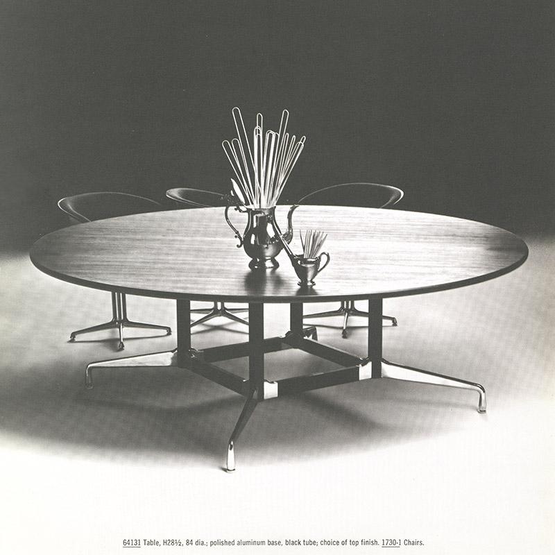 Table de conférence ronde à sept pieds Eames pour Herman Miller en bois de rose en vente 5