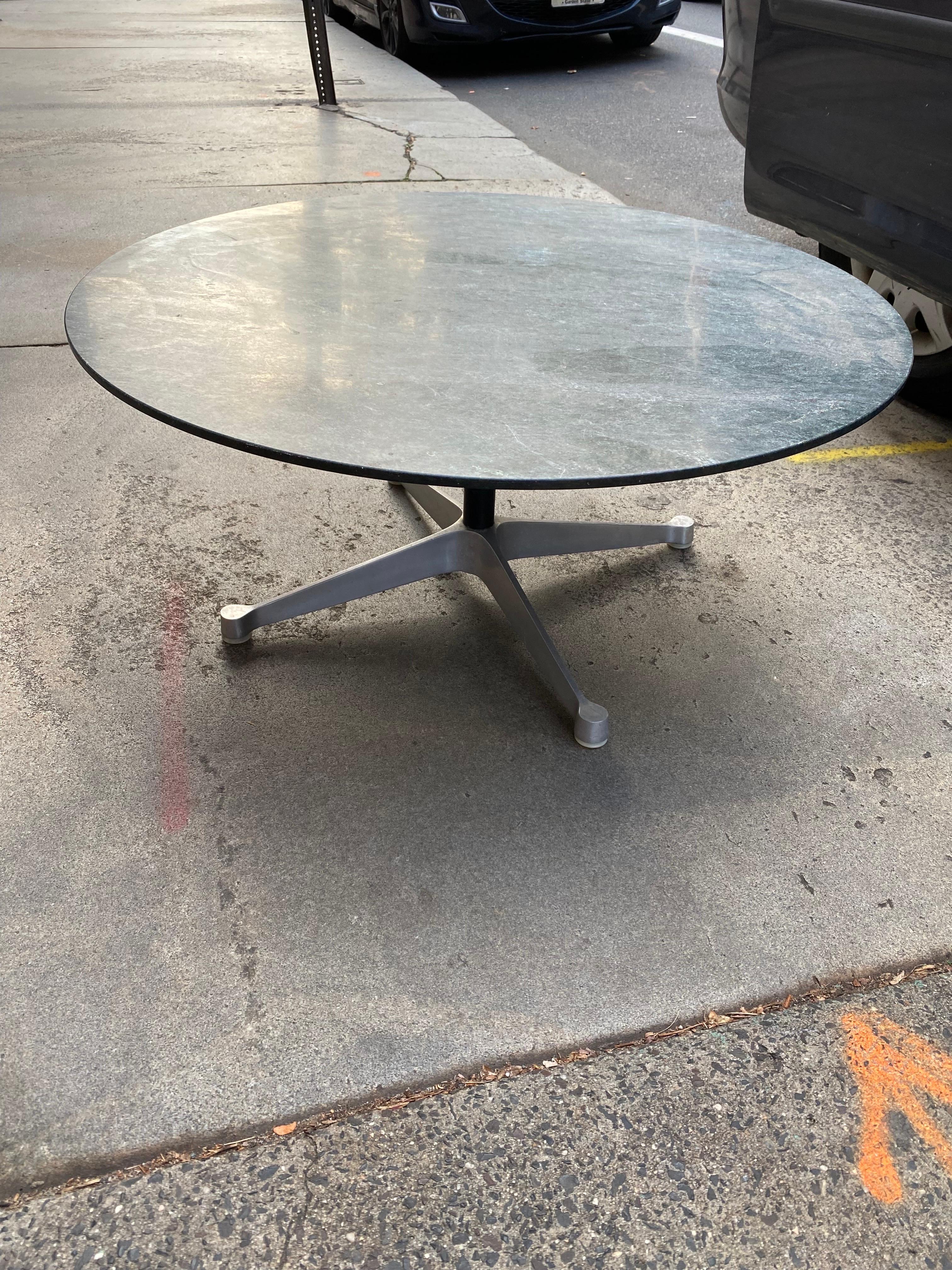 Eames for Herman Miller stone top 36” Coffee Table/ Early Production! For Sale 4