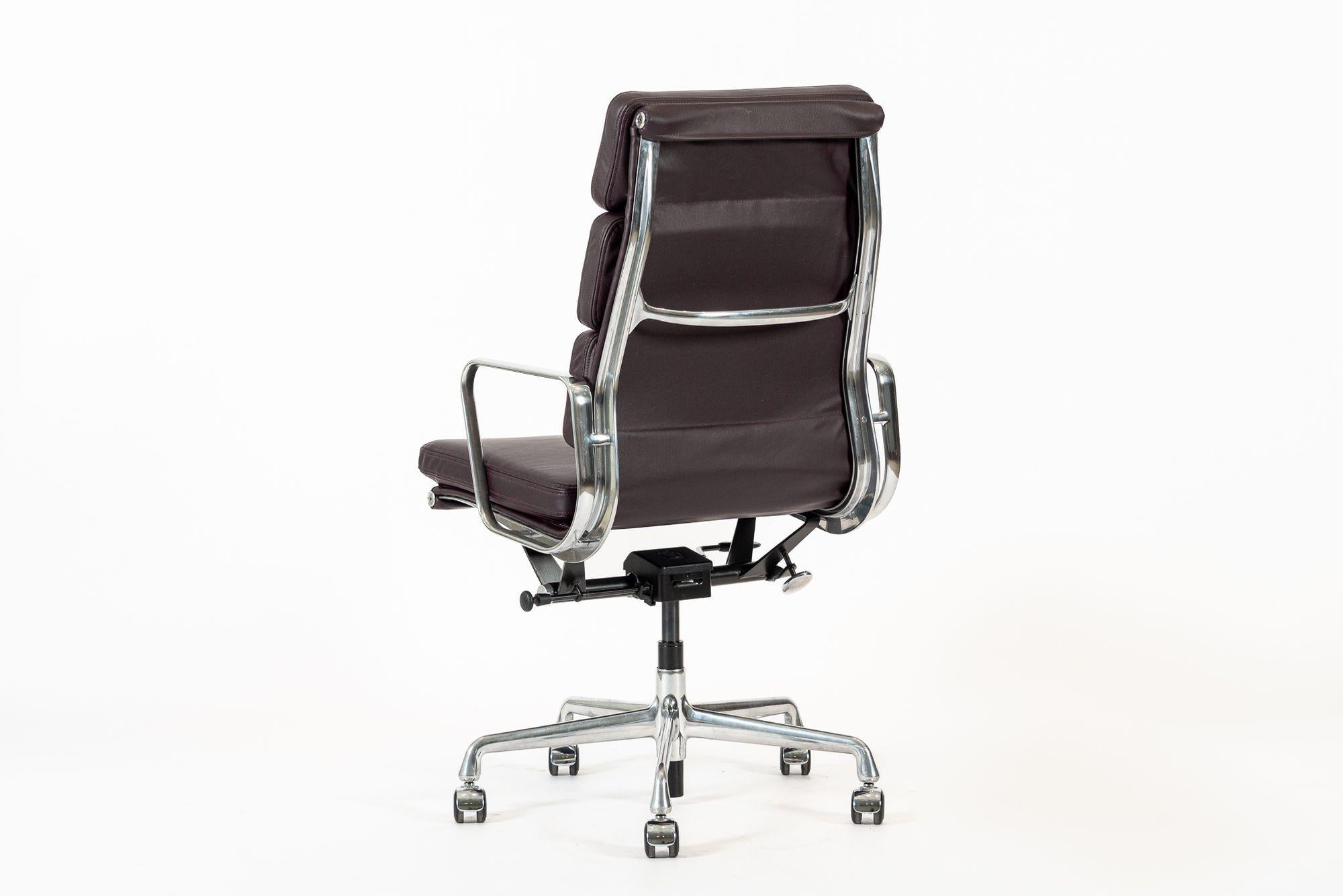 Eames for Herman Miller Tall Dark Purple Desk Chair 2 Available In Good Condition In Detroit, MI