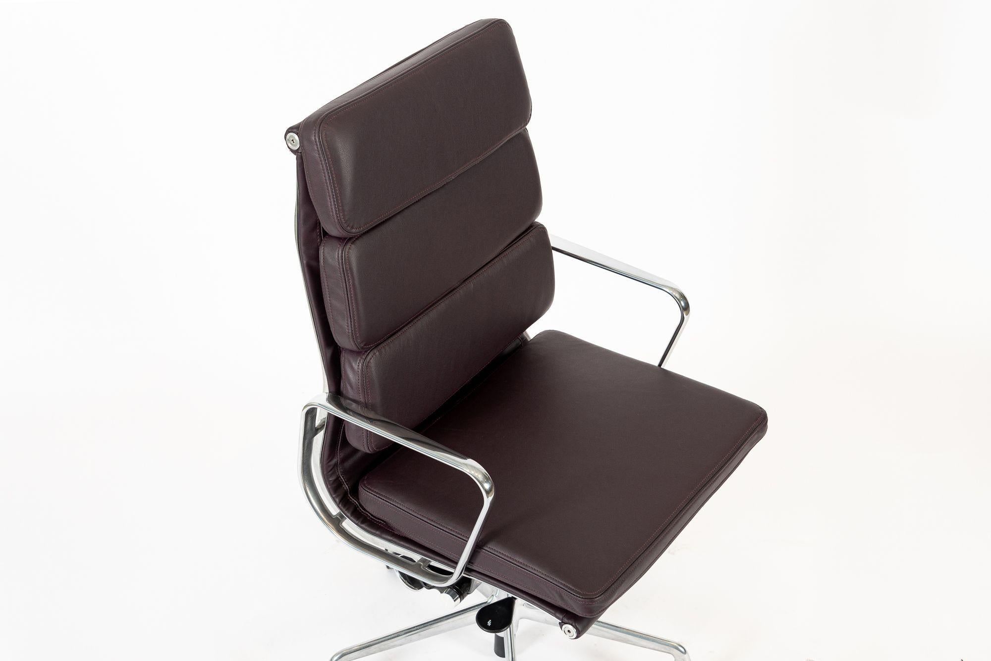 Aluminum Eames for Herman Miller Tall Dark Purple Desk Chair 2 Available