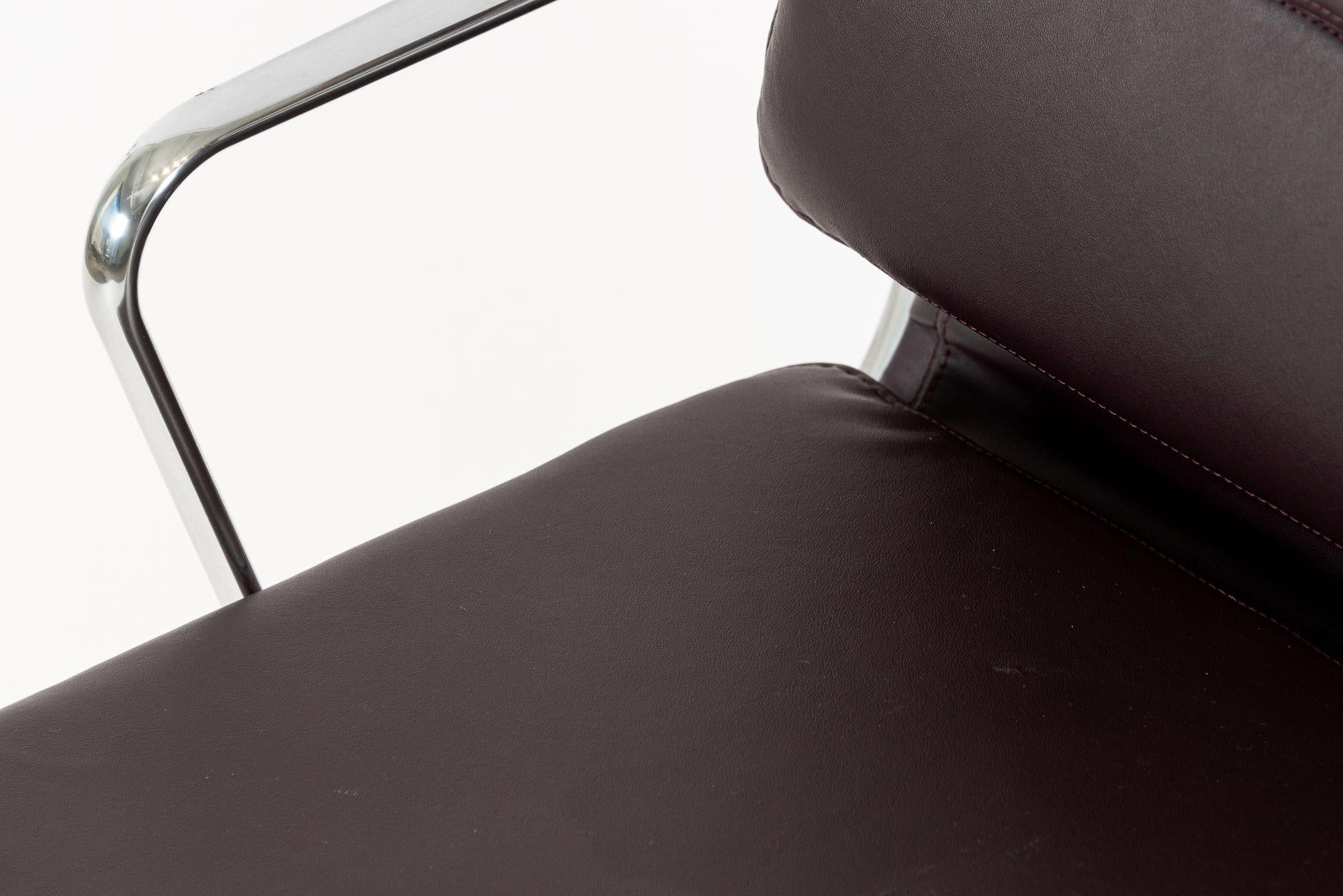 Eames for Herman Miller Tall Dark Purple Desk Chairs Set of 2 3