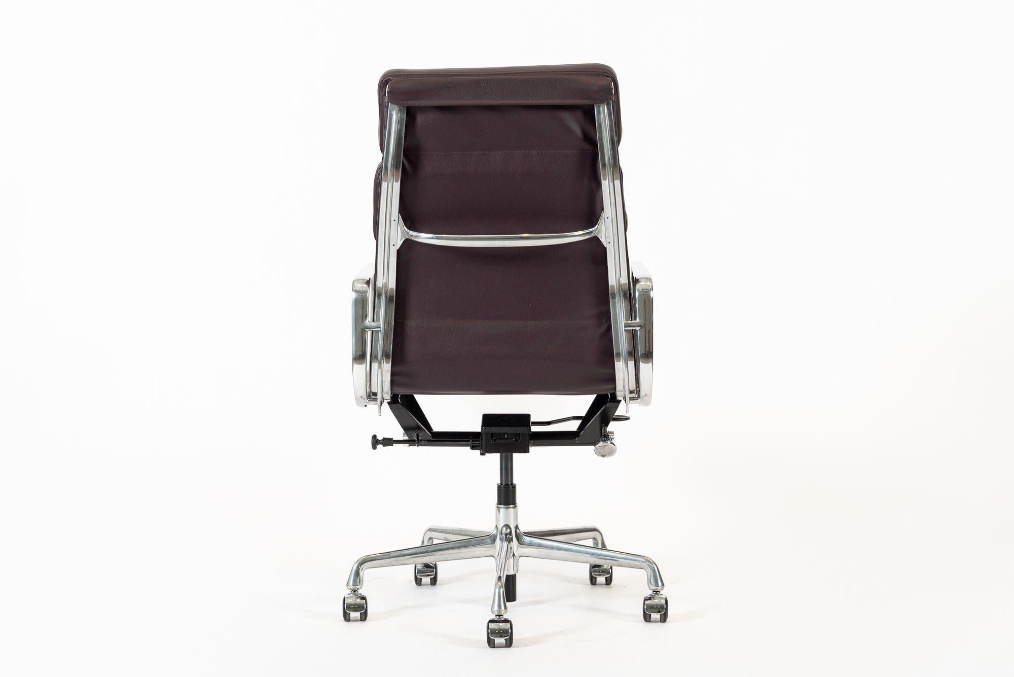 Eames for Herman Miller Tall Dark Purple Desk Chairs Set of 2 1