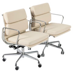 Eames für Herman Miller Tan Cream Bürostühle in Schumacher VEGAN Leder