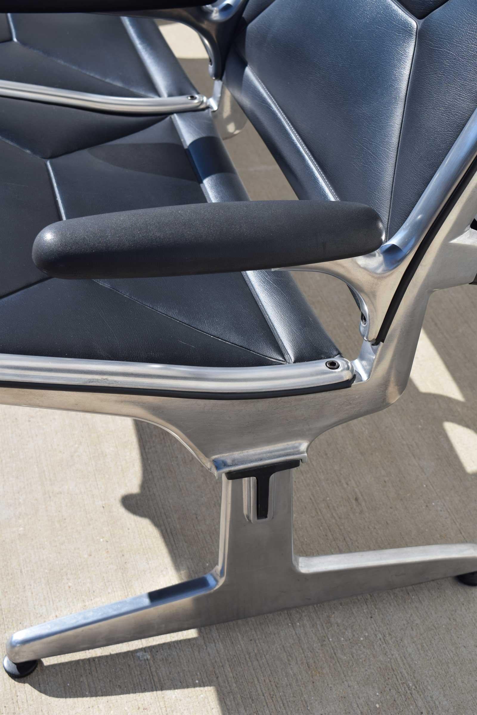 North American Eames for Herman Miller Tandem Sling Airport Bench