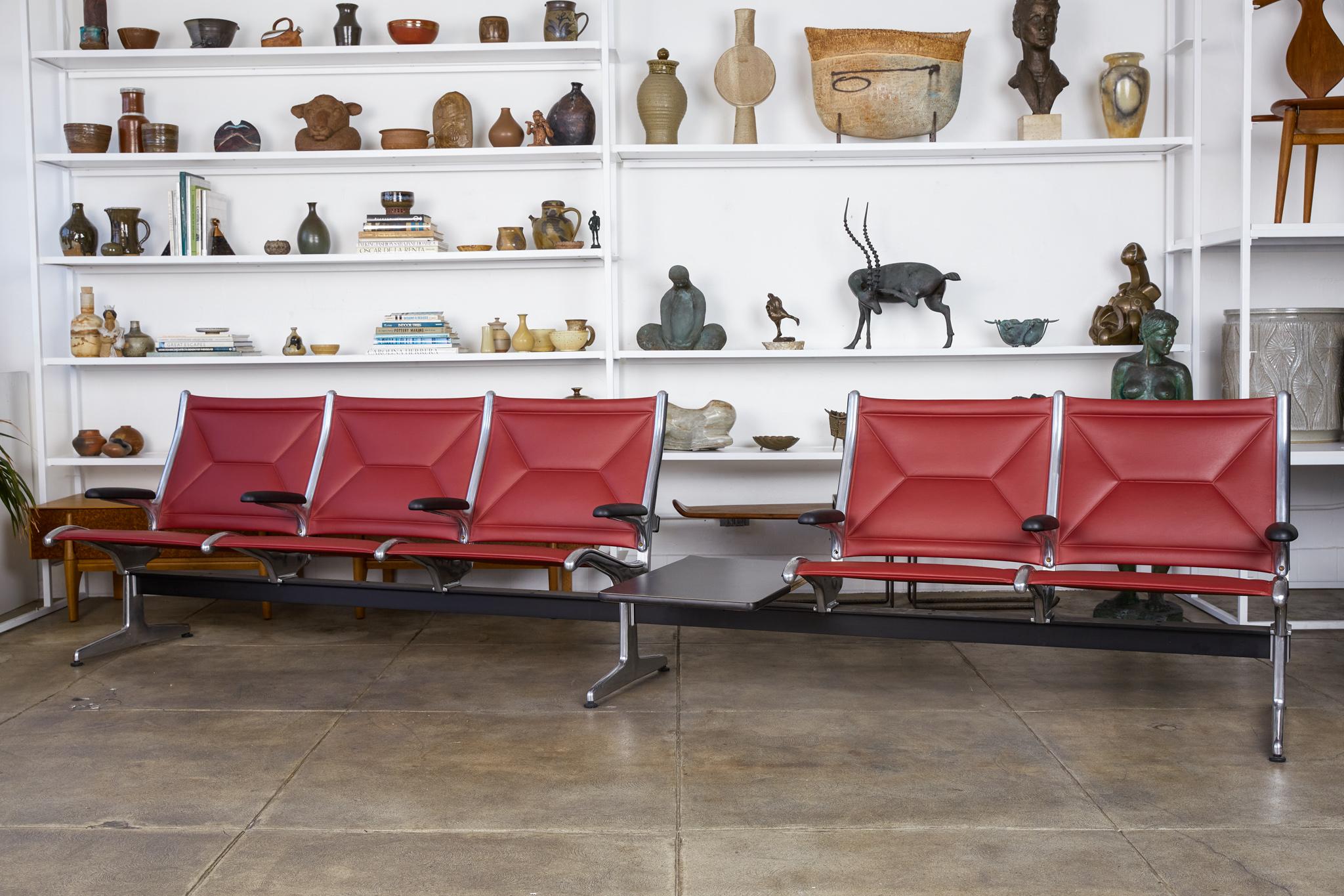 Mid-Century Modern Eames for Herman Miller Seating System in Brick Red