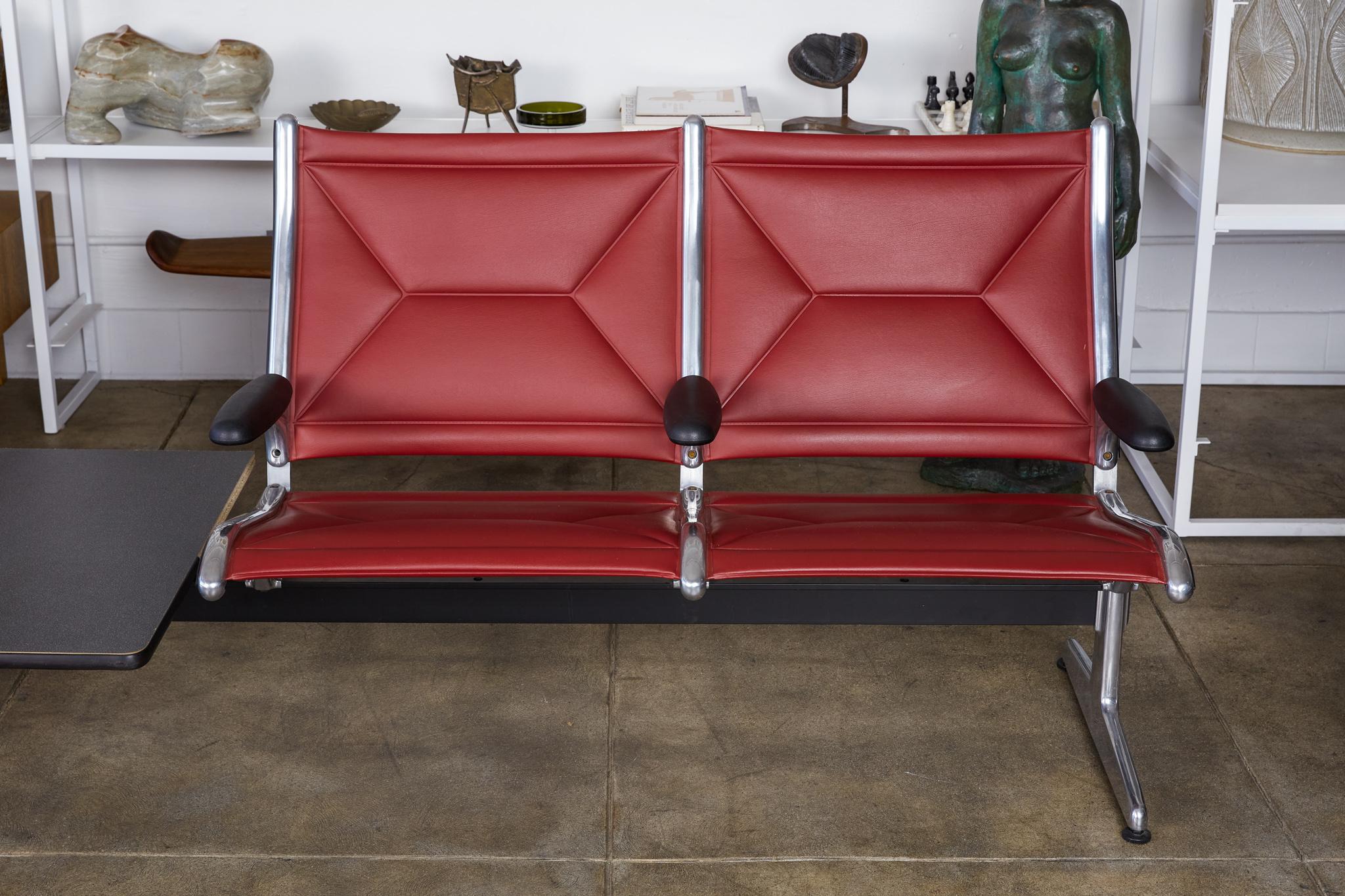 Polished Eames for Herman Miller Seating System in Brick Red