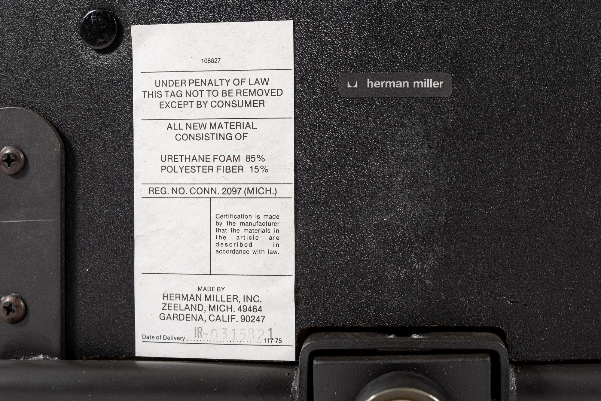 Eames for Herman Miller Time Life Black Leather Office Chair 1981 For Sale 3