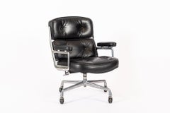 Eames para Herman Miller Silla de oficina Time Life de cuero negro 1981