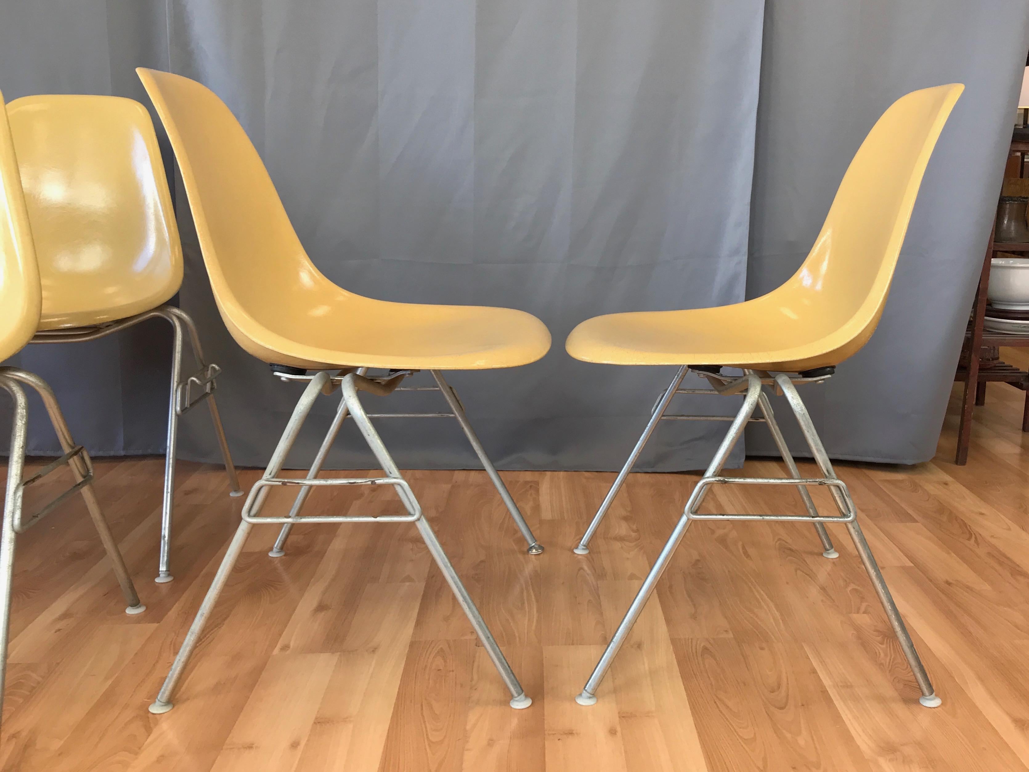 Eames for Herman Miller Vintage DSS Shell Chairs, Set of Six 1