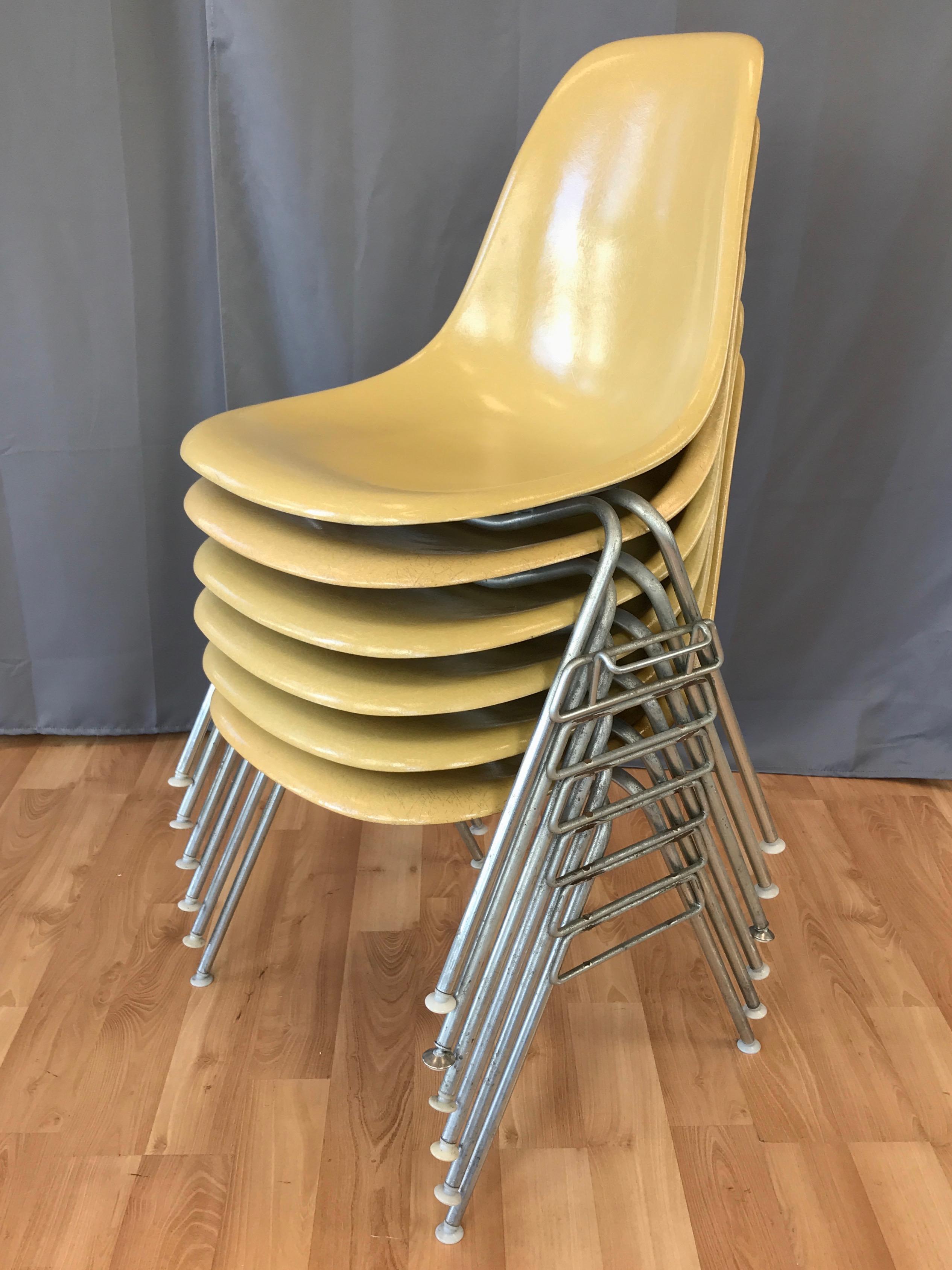 Eames for Herman Miller Vintage DSS Shell Chairs, Set of Six 4