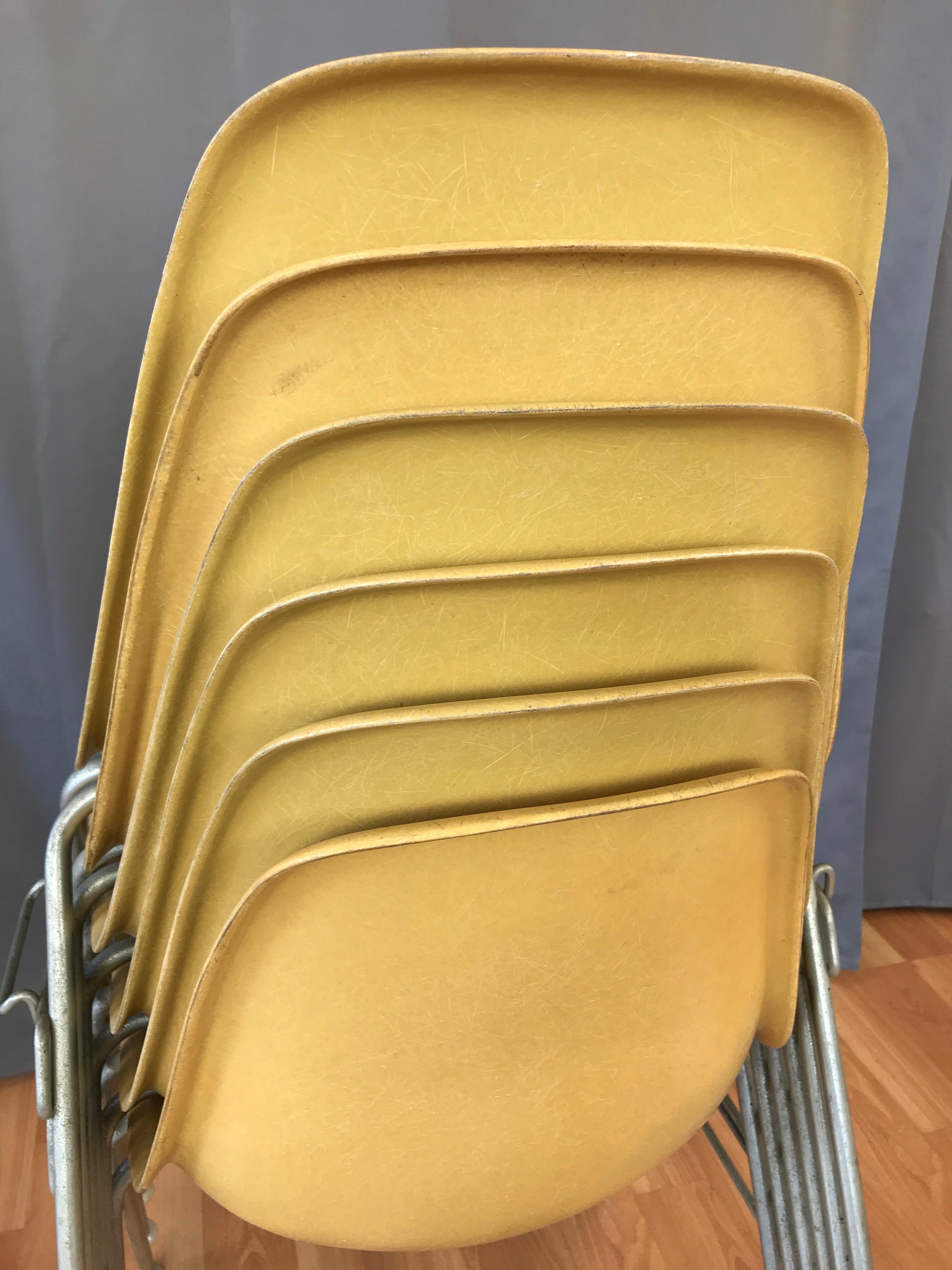 Eames for Herman Miller Vintage DSS Shell Chairs, Set of Six 7