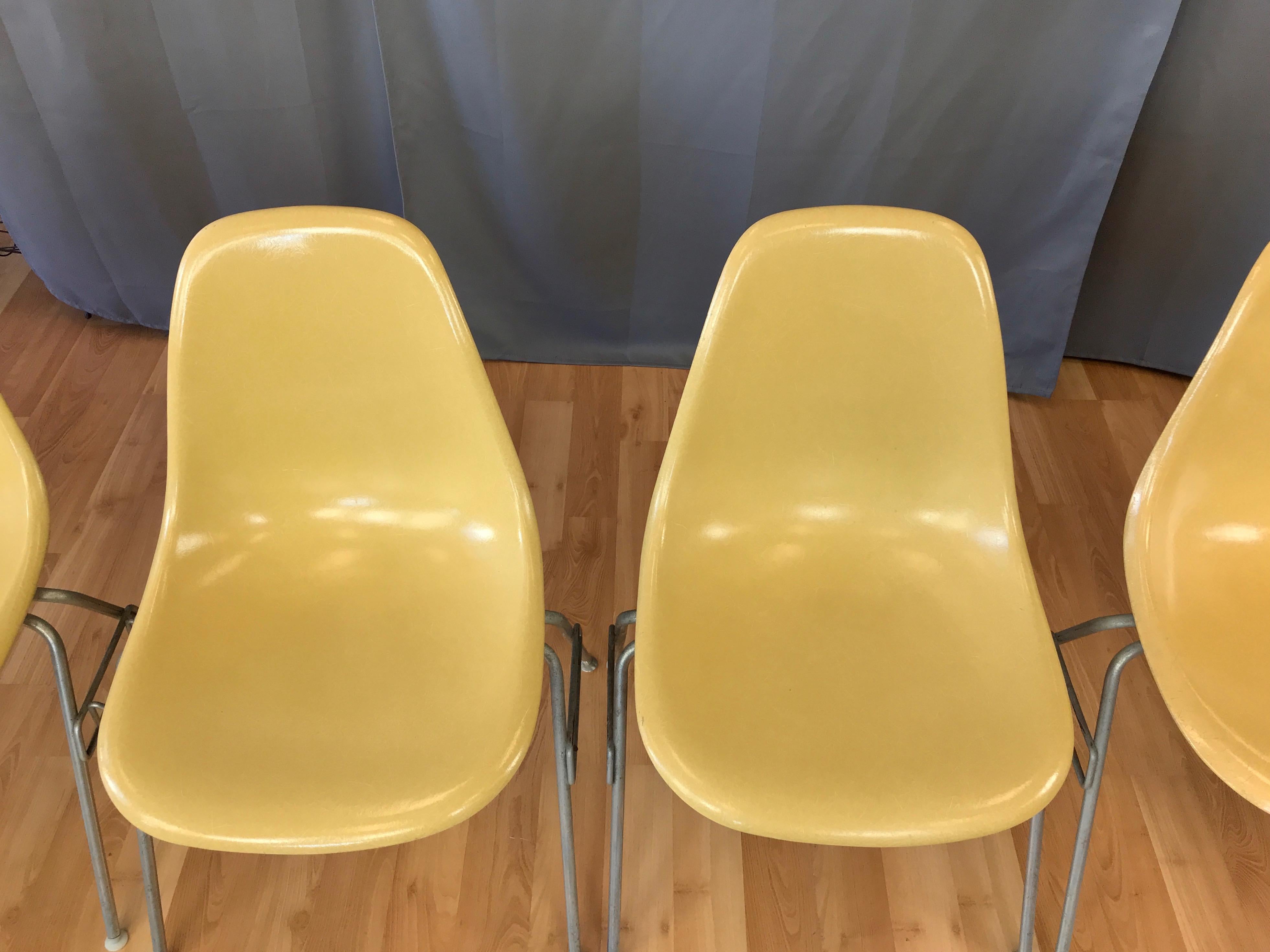 American Eames for Herman Miller Vintage DSS Shell Chairs, Set of Six