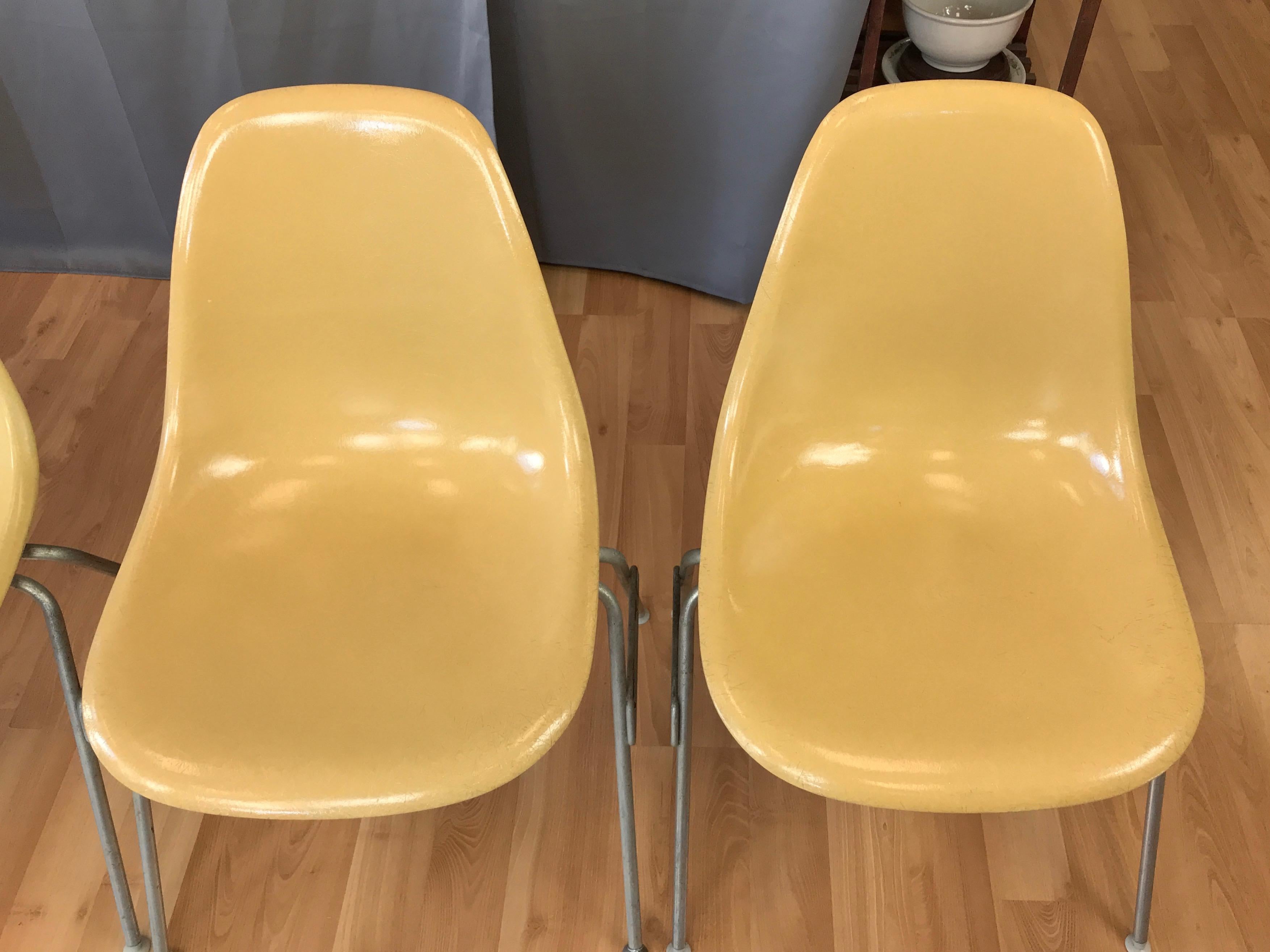 Eames for Herman Miller Vintage DSS Shell Chairs, Set of Six In Good Condition In San Francisco, CA
